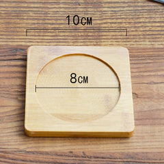 Bamboo Flower Pot Tray Anti-Leakage Round Square