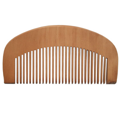 Natural Peach Wood Pocket Comb for Healthy Hair