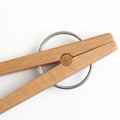 Wooden Kitchen Tongs – 10 Inch Natural Cooking & Serving Tool