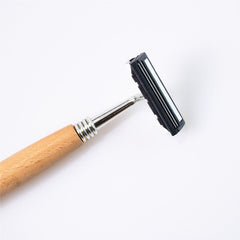 Eco-Friendly Bamboo Handle Razor with Steel Blade