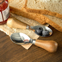 Wooden Handle Stainless Steel Cheese Knife Butter Spreader