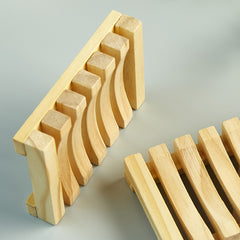 Hollow Wooden Soap Holder – Natural Draining Soap Dish