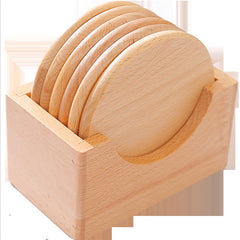 Heat-Resistant Bamboo Wooden Table Coaster Set