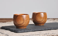 Eco-Friendly Wooden Tea Cups Set – Jujube Wood