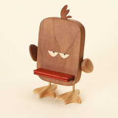 Big Face Duck Wooden Mobile Phone Stand – Creative Desk Ornament