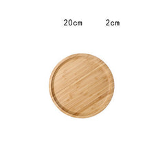 Round Bamboo Wooden Bread & Barbecue Serving Tray