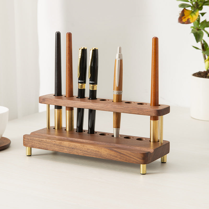 Wooden Mobile Phone & iPad Stand with Pen Holder – Desktop Organizer