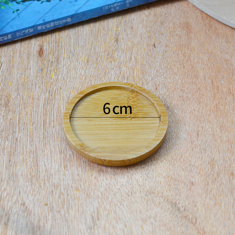 Bamboo Flower Pot Tray Anti-Leakage Round Square