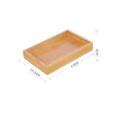 Retro Wooden Rectangular Bamboo Serving and Tea Tray