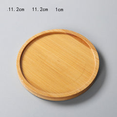 Bamboo Succulent Plant Pot Tray Holder Stand