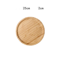 Round Bamboo Wooden Bread & Barbecue Serving Tray