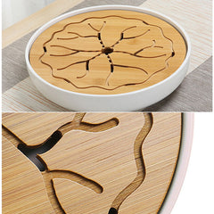 Eco-Friendly Bamboo Tea Tray Table for Home