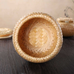 Bamboo Woven Tea Pot Storage Box Container