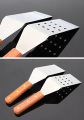 Wooden Handle Stainless Steel Kitchen Cooking Spatula