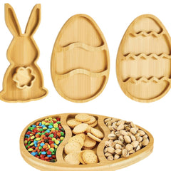 Eco-Friendly Bamboo Snack Dish – Fruit & Nut Plate