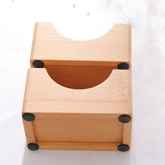 Heat-Resistant Bamboo Wooden Table Coaster Set
