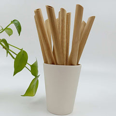 Pure Natural Bamboo Drinking Straws Eco-Friendly 18cm