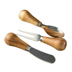 Wooden Handle Stainless Steel Cheese Knife Butter Spreader