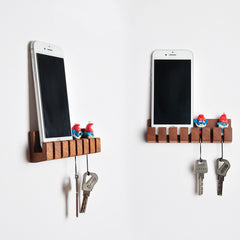 Solid Wood Cable Organizer Box – Desktop Wire Management Clamp