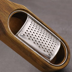 Stainless Steel Wooden Cheese Grater Kitchen Tool