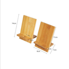 Eco-Friendly Bamboo Phone Holder with Charging Slot