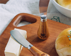 Mini Stainless Steel Butter Knife with Cocoa Bear Handle