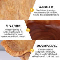 Wooden Fruit Plate – Creative Serving Bowl for Snacks, Fruits & Decor