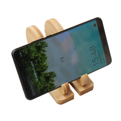 Bamboo Wood Mobile Phone & Tablet Holder Stand