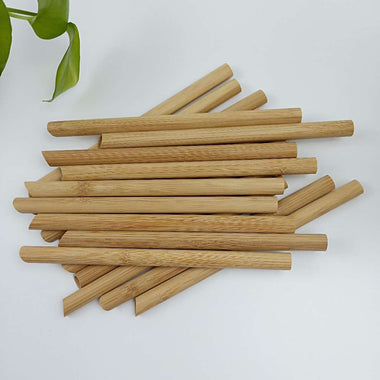 Pure Natural Bamboo Drinking Straws Eco-Friendly 18cm