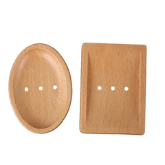 Eco-Friendly Wooden Soap Dish Holder for Bathroom