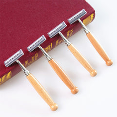 Eco-Friendly Bamboo Handle Razor with Steel Blade