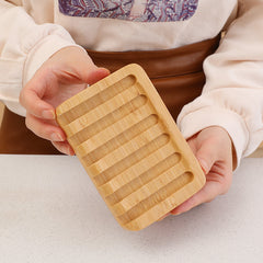 Eco-Friendly Bamboo Soap Rack with Drainage Design
