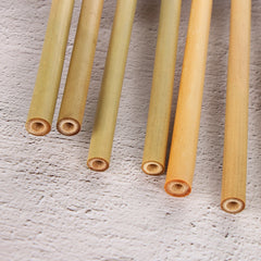 Eco-Friendly Natural Bamboo Straws with Cleaning Brush