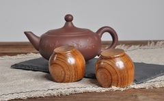 Eco-Friendly Wooden Tea Cups Set – Jujube Wood