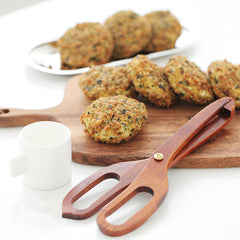 Nan Wooden Hot Pot Tongs – Heat-Resistant Natural Wood Cooking Tool