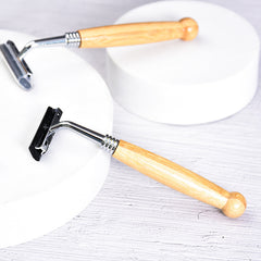 Eco-Friendly Bamboo Handle Stainless Steel Manual Shaver