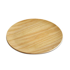 Natural Bamboo Fiber Round Meal Tray – Eco-Friendly Wooden Serving Plate (23cm)