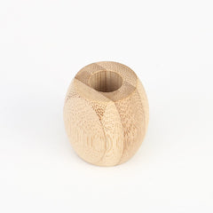 Eco-Friendly Round Bamboo Toothbrush Holder Stand Base