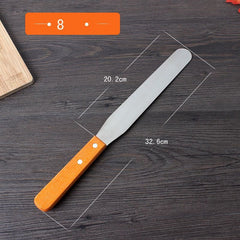 Wooden Handle Cake Spatula Stainless Steel 10-Inch