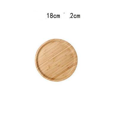 Round Bamboo Wooden Bread & Barbecue Serving Tray