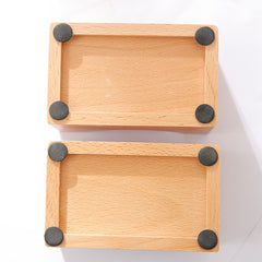 Heat-Resistant Bamboo Wooden Table Coaster Set