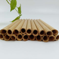 Pure Natural Bamboo Drinking Straws Eco-Friendly 18cm