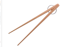 Wooden Kitchen Tongs – 10 Inch Natural Cooking & Serving Tool