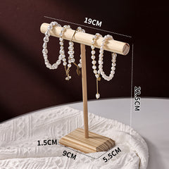 Wooden Jewelry Display Stand – Bracelet, Necklace & Earring Holder