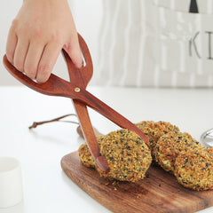 Nan Wooden Hot Pot Tongs – Heat-Resistant Natural Wood Cooking Tool