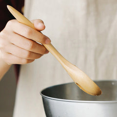 Japanese Wooden Long Handle Spoon Fork Set – Eco-Friendly Kitchen Utensils