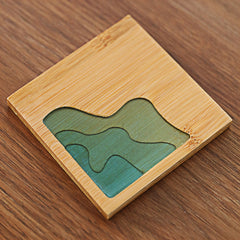 Bamboo Kung Fu Tea Cup Coaster Mat