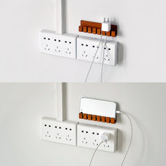 Solid Wood Cable Organizer Box – Desktop Wire Management Clamp