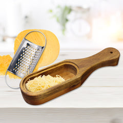 Stainless Steel Wooden Cheese Grater Kitchen Tool