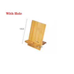 Eco-Friendly Bamboo Phone Holder with Charging Slot